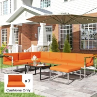 Outsunny 14-piece Dining Set Cushions - Orange(m-10)
