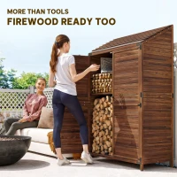 Outsunny 103.5 x 59 cm Wooden Garden Shed - Brown(m-5)