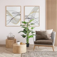 Outsunny Planta Artificial 100 cm Monstera Artificial Árbol Artificial con 21 Hojas y Maceta para Decoración Hogar Oficina Salón Verde(m-10)