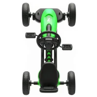 AIYAPLAY Pedal Go Kart for Kids 2-5 Years, with Silent EVA Wheels, Metal Frame, Green(m-8)