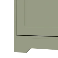 HOMCOM Tall Bathroom Cabinet with Arched Doors - Light Green(m-12)