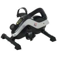 HOMCOM Portable Pedal Exerciser, Mini Exercise Bike with 8 Levels Magnetic Resistance and LCD Display, Cycle Leg Exerciser Sitting Down(m-10)