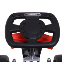 HOMCOM Coche de Pedales Go Kart con Asiento Ajustable Carga 30kg Go Kart Racing Deportivo para Niños 3 Años Juguete Exterior 80x49x50cm Acero(m-8)