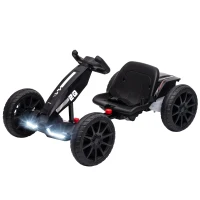 AIYAPLAY Elektro Go-Kart für Kinder 12V Gokart mit 2 Motoren, 4-fach verstellbarem Sitz Sanftanlauf EVA-Räder LED-Scheinwerfer(m-11)