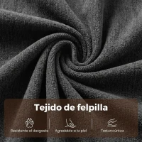 HOMCOM Sofá Cama 2 Plazas 3 en 1 con Respaldo Ajustable 5 Niveles Bolsillos Laterales 2 Almohadas para Sala de Estar Gris(m-15)