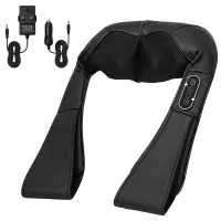 HOMCOM Neck and Shoulder Massager with Heat, Deep Tissue Shiatsu 3D Kneading Massager for Neck, Back, Waist, Foot and Leg(m-15)