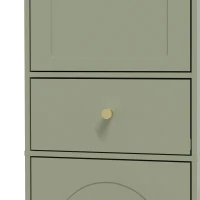 HOMCOM Tall Bathroom Cabinet with Arched Doors - Light Green(m-11)