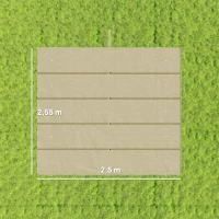 Outsunny Toile de toit pour pergola tonnelle rétractable de 3 x 3 m - toile uniquement 250 x 255 cm beige(m-3)