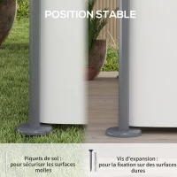 Outsunny Tonnelle de jardin 3 x 4 m tente de réception avec 6 rideaux amovibles à double toit pour patio, festival, crème(m-7)