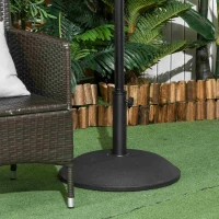 Outsunny Heavy Duty Cement Parasol Base 20kg Round Patio Umbrella Stand Garden Outdoor Shade Holder for Dia. 35mm/38mm/48mm Poles(m-7)