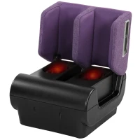 HOMCOM 2 in 1 Foot and Calf Massager with Heat, Air Compression, Timer, 3 Modes & Intensities, Purple and Black(m-15)