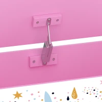 AIYAPLAY Storage Chest, Wooden Toy Chest with Lid, Flip-Top, Security Hinges and Anti-Pinch Design for Kids, Pink(m-12)