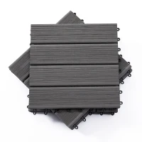 Outsunny Piastrelle da Giardino Incastrabili Set da 11 Mattonelle per Esterno 30x30cm Grigio(m-10)