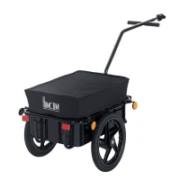 HOMCOM Remorque vélo remorque de transport pour vélo 144L x 59l x 80H cm barre d'attelage universelle acier noir(m-1)