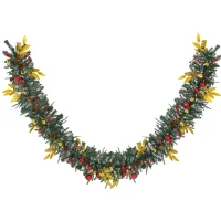 HOMCOM 2.7M Artificial Christmas Garland w/ Pine Cones Decorations Seasonal Style Beauty Home Fireplace Doors(m-10)