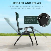 Outsunny Zero Gravity Lounger Chair, Folding Reclining Patio Chair with Padded Seat, Cup Holder, Soft Cushion and Headrest for Poolside, Camping, Green(m-4)