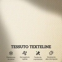 Outsunny Panchina a Dondolo da Giardino a 2 Posti in Metallo e Tessuto a Rete Traspirante, 120x70x85cm, Beige(m-6)