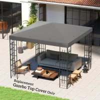Outsunny 3 x 3(m) Gazebo Frame Replacement - Grey(m-10)