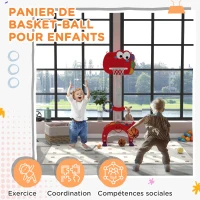 AIYAPLAY Panier de basket-ball pour enfants, hauteur réglable, 5 en 1 lancer de balles, golf, football jeu de lasso, 3-6 ans(m-4)