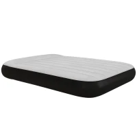 Outsunny Matelas gonflable 2 personnes avec pompe électrique intégrée, appui-tête avec sac de transport, 191 x 137 x 30 cm(m-1)
