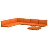 Outsunny 14-piece Dining Set Cushions - Orange(m-11)