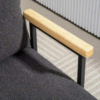 HOMCOM Sofá Cama Individual Plegable Silla Cama Convertible 4 en 1 Respaldo Ajustable de 5 Niveles y Almohada 63x73x81 cm Gris(m-9)