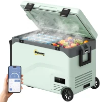Outsunny Réfrigérateur de Voiture à Compression 42,5 L avec Contrôle via Application, -20 °C à 20 °C, Vert(m-18)