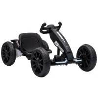 AIYAPLAY Elektro Go-Kart für Kinder 12V Gokart mit 2 Motoren, 4-fach verstellbarem Sitz Sanftanlauf EVA-Räder LED-Scheinwerfer(m-1)