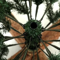 HOMCOM Artificial Christmas Tree, Hinged Xmas Tree with 3834 PE & PVC Branch Tips, 7ft, Green(m-12)