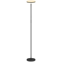 HOMCOM RGB Uplighter Stehlampe, dimmbare Lampe mit Fernbedienung & Touch-Steuerung, 350° drehbarer Kopf, Schwarz(m-11)