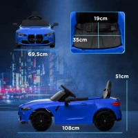 AIYAPLAY Mașinuță Electrică BMW M4 pentru Copii, Albastră(m-3)