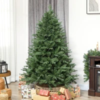 HOMCOM Künstlicher Weihnachtsbaum 180 cm Kiefernbaum künstlich mit 3026 Spitzen für drinnen(m-10)