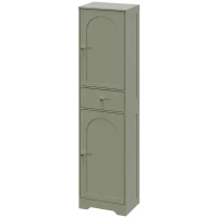 HOMCOM Tall Bathroom Cabinet with Arched Doors - Light Green(m-15)