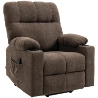 HOMCOM Electric Riser and Recliner Chair for Elderly, Power Lift Recliner Chair with Remote Control, Dark Brown(m-12)