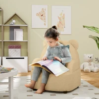 AIYAPLAY Kids Armchair, Bear Shaped Toddler Chair for Bedroom Playroom Living Room, Aged 18 Months to 3 Years - Khaki(m-2)