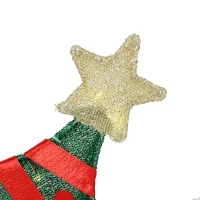 Outsunny Renne et traîneau lumineux, décoration de Noël extérieure, 95 LED blanc chaud, 8 modes, minuterie quotidienne(m-12)