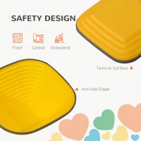 AIYAPLAY Balance Stepping Stones for Kids, 6-Piece Non-Slip Stackable River Stones, Obstacle Courses for Balance and Motor Skill(m-6)