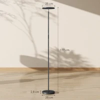 HOMCOM RGB Uplighter Stehlampe, dimmbare Lampe mit Fernbedienung & Touch-Steuerung, 350° drehbarer Kopf, Schwarz(m-3)