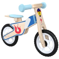 AIYAPLAY Kinder Laufrad 3-5 Jahre Baby bis 50 kg Holz Lauflernrad mit EVA-Rädern Höhenverstellbarer Sitz Naturholz(m-1)