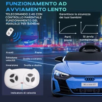 HOMCOM Auto Elettrica per Bambini 3-5 Anni con Telecomando, Sospensioni e Clacson, 103x58x41 cm, Blu e Nero(m-6)