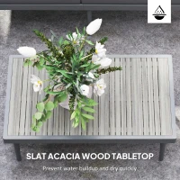 Outsunny Thee-Piece 'L' Rattan Sofa Set - Grey(m-8)