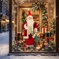 HOMCOM 4ft Life Size Singing Dancing Santa Claus, 120 cm Standing Musical Animated Santa with Stocking, Sack, Posable Arms, Handcrafted, Sound Touch Activated, Moving Christmas Figure Decor(m-8)