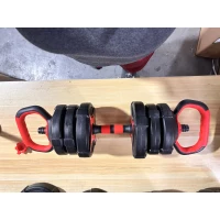 SPORTNOW Verstellbares Hantel-Set 5 in 1 30 kg, Langhantel und Kettlebell(m-3)