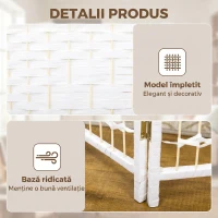 HOMCOM Paravan de Interior Pliabil cu 6 Panouri, 240 x 170 cm, Alb(m-6)
