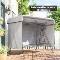 Outsunny Funda Protectora Impermeable para Balancín de Jardín 3 Plazas con Cremallera Antipolvo y Antiviento 215x155x150 cm(m-7)