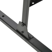 Outsunny Paravento da Esterno in Acciaio con Motivi a Salice e 2 Piedini, 122x45x198 cm, Nero(m-7)