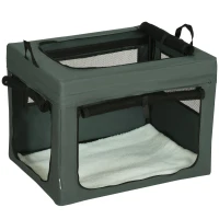 PawHut 69cm Pet Carrier, with Cushion, for Miniature and Small Dogs - Grey(m-1)