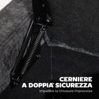 HOMCOM Cassapanca 142L Pouf Contenitore, Seduta Ampia Imbottita, in Lino, Capacità 200 kg, Grigio Scuro(m-5)