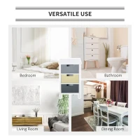 HOMCOM 3 Drawer Storage Tower, Dresser Chest with Wood Top, Organiser Unit for Closets Bedroom Nursery Room Hallway(m-6)