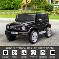 HOMCOM Macchina Elettrica per Bambini 3-8 Anni con Telecomando, Cruscotto, Cintura e Fari LED, 107x64x54 cm, Nero(m-4)